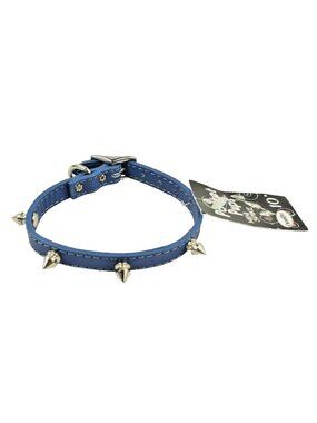 OmniPet Pocket Pups 10 inch Blue Mini Spike Pet Dog Collar